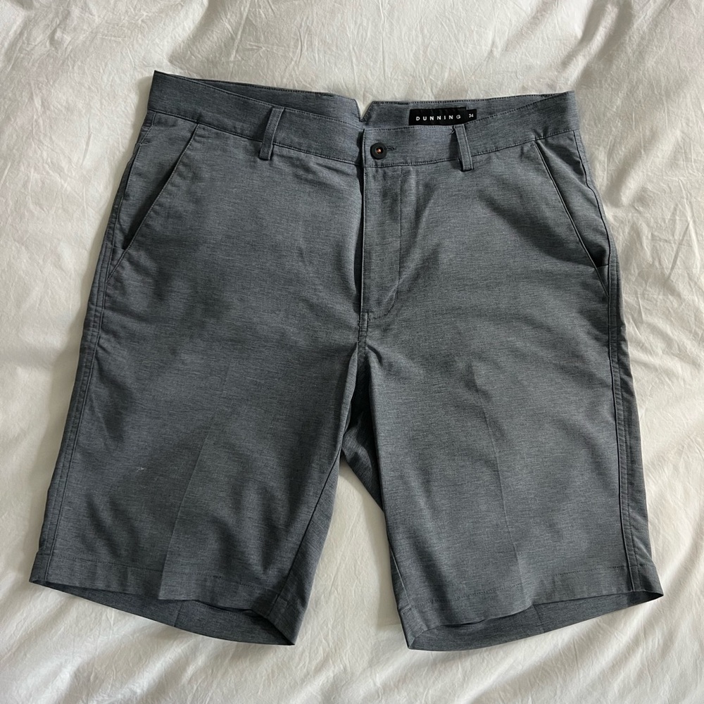 Dunning Men's Heathered Gray/Blue Golf Shorts 10”